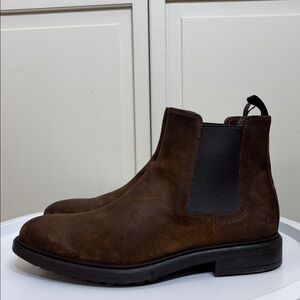 To Boot Dark Brown Suede Leather Chelsea Boots Size 8